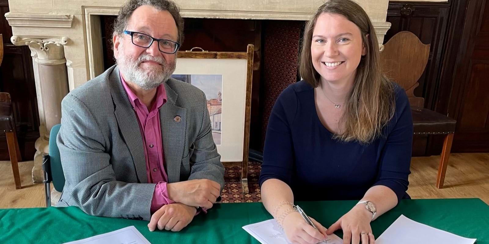 Berkshire Youth Signing Cllr Gary Norman & Sarah Emery