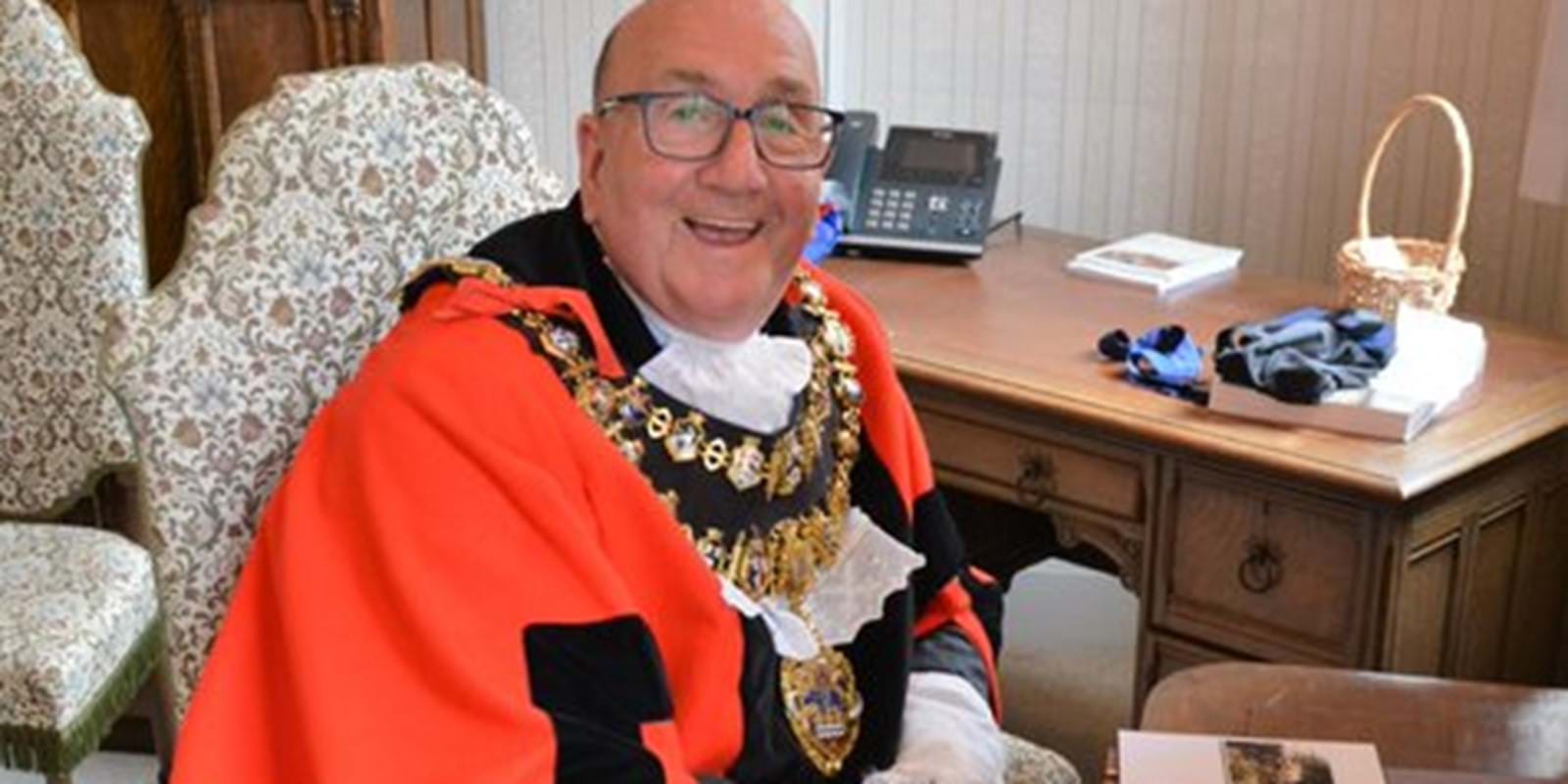 Mayor Of Newbury Billy Drummond In Mayors Parlour Before Event